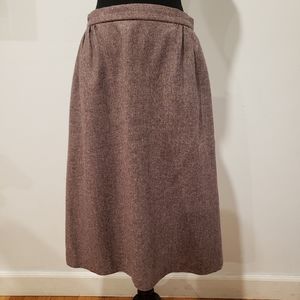 Vintage 70's or 80's Women's A Line Houndstooth Wool Skirt Size 10